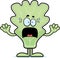 Scared Cartoon Lettuce Leaf