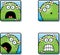 Scared Cartoon Plant Monster Icons