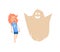 Scared child screaming seeing ghost, flat vector illustration isolated.