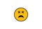 Scared emoticon yellow facial expression