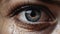 Scared Eyes: Hyperrealistic Painting Of A Woman\\\'s Eye With Water Drops And Tears