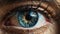 Scared Eyes: Hyperrealistic Woman\\\'s Eye In The Style Of John Wilhelm