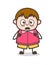 Scared Facial Expression - Cute Cartoon Fat Kid Illustration