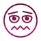 Scared funny smiley emoticon face expression gradient style icon