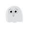 Scared ghost, cute flying ghost, surprised ghost, Halloween decoration, Vector icon design, line illustration