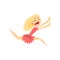 Scared and panicked girl running and shouting, emotional young woman afraid of something vector Illustration on a white
