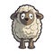 Scared Sheep Sticker On Isolated Tansparent Background, Png, Logo. Generative AI