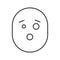 Scared smile linear icon