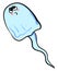 Scared sperm, illustration, vector