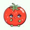 Scared Tomato character. Vector hand drawn traditional cartoon vintage, retro, kawaii character illustration icon