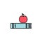 scarf, apple, organic, education icon. Element of education illustration. Signs and symbols can be used for web, logo, mobile app