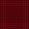 Scarf design with houndstooth check plaid in red and black. Square dark dog tooth vector background for scarf, bandana, shawl.