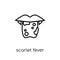 Scarlet fever icon. Trendy modern flat linear vector Scarlet fever icon on white background from thin line Diseases collection