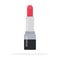 Scarlet lipstick pencil vector flat material design isolated object on white background.