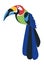 Scarlet macaw or Puerto Rican Parrot, Queztal bird