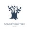 scarlet oak tree icon in trendy design style. scarlet oak tree icon isolated on white background. scarlet oak tree vector icon