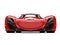 Scarlet red awesome race super car - front view