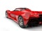 Scarlet red awesome race super car - rear wheel focus