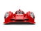 Scarlet red racing super car - front view