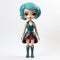 Scarlett: Artgerm Style Vinyl Toy With Playful Blue Hair