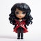Scarlett: A Fashion Doll With Long Black Hair And A Red Coat