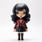 Scarlett Vinyl Toy: Anime-inspired Miniature Figurine With Black Hair And Black Jacket