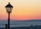 Scarlino at night (panorama of the gulf of Follonica) - picturesque medieval town in Maremma, Italy.