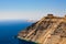 The Scaros cliff of caldera in the Imerovigli at Santorini island
