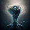 Scary alien. Beautiful illustration picture. Generative AI