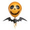 Scary balloon head with bat for Halloween 3D