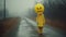 Scary Clown In Yellow Floaty: Eerie Halloween Landscape With Lisa And Balloon