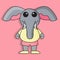 Scary cute elephant character cartoon mascot nft
