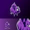 Scary dark ghost mascot sport gaming esport logo template for squad team club