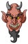 Scary Devil Face Head Color Illustration Design