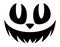 Scary face icon. Evil smile. Halloween symbol