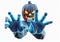 Scary ghost with blue zombie hands will create fear on your Halloween night.