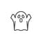 Scary ghost line icon