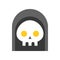 Scary ghost under hood,halloween character set icon, flat design