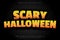 Scary Halloween editable text effect emboss comic style