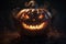 scary halloween pumpkin. Generative AI