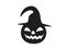 Scary halloween pumpkin icon. jack o lantern sign
