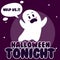 Scary Halloween tonight banner cute ghost
