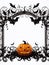 Scary holiday design elements October holiday borders Halloween-themed digital assets