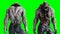 Scary, horror monster. Fear concept. green screen, isolate. 3d rendering.