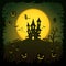 Scary house, Halloween background