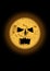SCARY JACK FACE INFRONT OF THE BIG SHINING MOON IN HALLOWEEN NIGHT