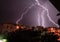 scary lightning that illuminates the night