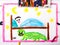 Scary monster under the children\'s bed