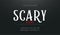 Scary movie alphabet font. Typography horror designs concept. vector illustration