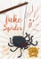 Scary Prank with Fake Spider for April Fools` Day, Vector Illustration